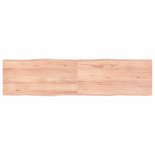vidaXL Table Top Light Brown 160x40x(2-4)cm Treated Solid Wood Live Edge