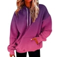 thumbnail image 2 of Timegard Sweatshirts for Women Plus Size Zipper Hoodies Pullover Gradient Color Fall Casual Loose Tops, 2 of 5