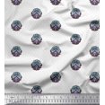 thumbnail image 1 of Soimoi Rayon Fabric Dot,Leaves & Floral Block Printed Fabric 1 Yard 56 Inch Wide, 1 of 3