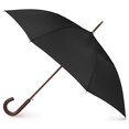thumbnail image 1 of totes Auto Open Wooden Handle J Stick Umbrella, Black, 1 of 2