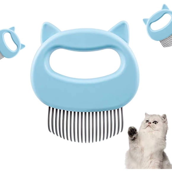 Brosse à Coque pour Animaux de Compagnie,Brosse pour Chien, Brosse pour Chat,Brosse à Chien pour Chat et Peigne de Massage,Peigne pour Animaux de Compagnie et Brosse de Massage, Brosse à Poils bleu