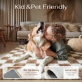 thumbnail image 2 of BERTHMEER 6'x9' Shag Area Rugs for Living Room Bedroom Contemporary Fuzzy Geometric Modern Fluffy Plush Washable Indoor Rugs Carpets Tapis，Brown White, 2 of 7