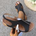 thumbnail image 5 of Cameland Summer New Foreign Trade Large Size Wedge With Fish Mouth Solid Color Large Size One Line Buckle Beach Sandals, 5 of 5