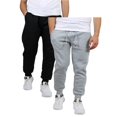 thumbnail image 1 of Pantalons de Jogging en Molleton pour Hommes, Noir/gris Chiné, TG, 1 of 2