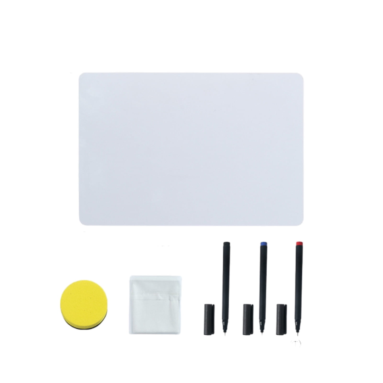 Meitianfacai Double-Sided White Board Set,Include White Board,3 Pens,Sponge Wipe,Wipe Cloth,11.26×7.6 in Dry Erase Board Magnetic Whiteaboard for Wall, Hanging Mounted Whiteboard
