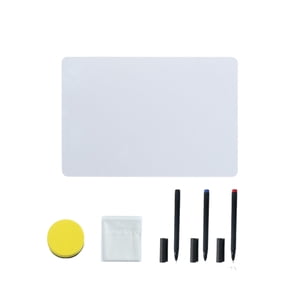 Meitianfacai Ensemble de planches blanches à double face, Inclure le tableau blanc,3 Stylos,Sponge Wipe,Coupe de Wipe ,11.26×7.6 en tableau d'effacement à sec Magnetic Whiteaboard pour mur, Panneau blanc suspendu