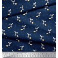 thumbnail image 2 of Soimoi Poly Georgette Fabric Footprint,Cheese & Rat Kids Print Sewing Fabric Yard 52 Inch Wide, 2 of 3