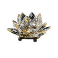 thumbnail image 2 of Birdeem Colored Crystal Glass Lotus Candle Tea Lamp Holder Buddhist Candle, 2 of 6