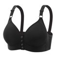 thumbnail image 1 of Women Plus Size Front Button Closure Bra Wireless Push Up Comfortable Everyday Bras for Senior Older Ladies Convenient Support, 1 of 3