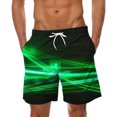 thumbnail image 1 of Styesk Mens Shorts Men Fashion Printed Elastic Waistband Drawstring Pocket Beach Pants, 1 of 4