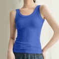 thumbnail image 2 of Timegard Going out Tank Tops for Women Ribbed Scoop Neck Sleeveless Tops Skinny Comfy Solid Color Casual, 2 of 7