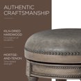 thumbnail image 4 of Maven Lane Pullman Backless Counter Stool, Reclaimed Oak w/ Ronan Stone Vegan Leather, 4 of 6