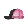 thumbnail image 3 of Richardson Low Pro Trucker Cap, M-L, Black-Neon Pink, 3 of 3