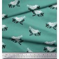 thumbnail image 3 of Soimoi Polyester Crepe Fabric Branch & Bird Block Print Fabric by The Yard 52 Inch Wide, 3 of 3