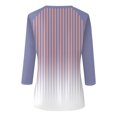 thumbnail image 5 of Birdeem T-Shirts à Manches 3/4 pour Femmes T-Shirt Imprimé Mode Blouse à Manches 3/4 Col Rond Hauts Décontractés T-Shirts à Manches 3/4 pour Femmes, 5 of 5
