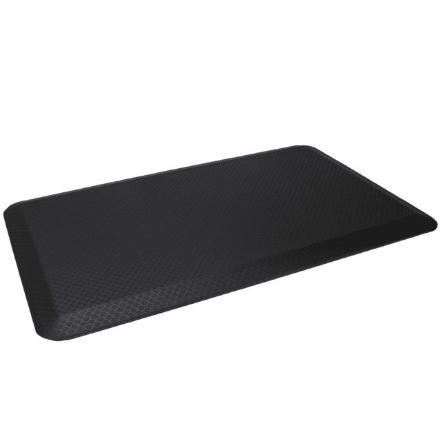 AnthroDesk Tapis Antifatigue de Qualité Supérieure pour Bureaux Assis-Debout, Format Régulier, 32 Pouces par 20 Pouces avec une Épaisseur de 3/4 Po. Conçu avec une surface Texturée Noire et un Noyau en Mousse de Confort pour un Amorti et un Soutien Supérieurs, Ce Tapis Antifatigue Est Parfait pour les Installations de Bureau Debout.