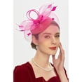 thumbnail image 1 of Pink Heardband Tea Party Fascinator Kentuckys Derbys Hat Fascinator Pillbox Hat Headband for Cocktail, 1 of 5