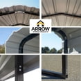 thumbnail image 2 of Arrow Metal Canopy 10 x 6 x 7 ft.  Charcoal, 2 of 9
