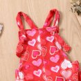 thumbnail image 4 of EGNMCR Girls' Jumpsuits & Rompers Valentine's Day Toddler Baby Girl Print Jumpsuits Printing Strap Romper Pants Kid Rompers, 4 of 8
