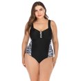 thumbnail image 1 of HAWEE Womens One Piece Swimsuit Tummy Control Swimwear Striped Bathing Suits Monokinis S-5XL, 1 of 6
