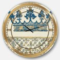 thumbnail image 1 of Designart 'Fleur de Lis Gold Crown' Glam wall clock, 1 of 5
