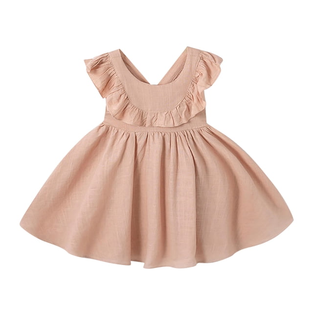 Toddler Girls Spring Summer Casual Dress A-Class Outfit with Sandals Size 0-3 Years