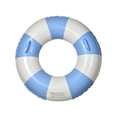 thumbnail image 2 of HUASHENG Large Swim Ring With Handles For Kids Adults 35 Inch Classic Striped Pool Inner Tubes Inflatable Pool Floats Float Pool Floaties Adult Size For Summer Pool Beach Blue, 2 of 5