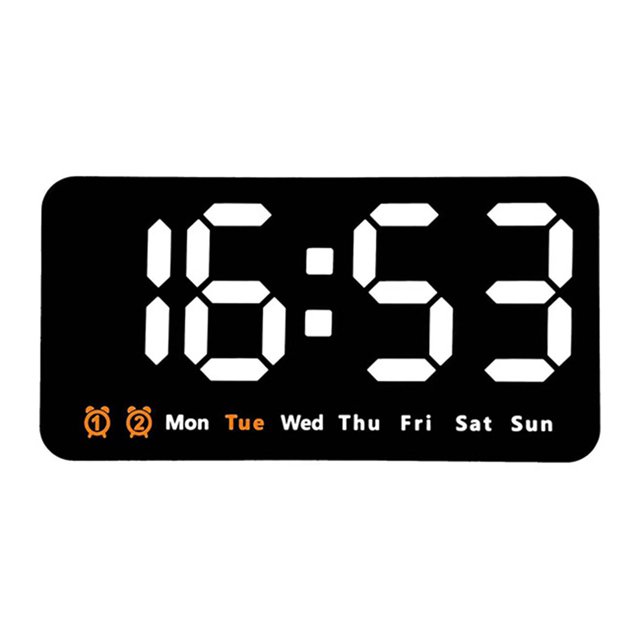 High-definition LED display alarm clock with temperature display