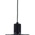 thumbnail image 3 of Benzara BM240316 Pendant Ceiling with Wire Cage Frame & Frosted Glass, Black, 3 of 5