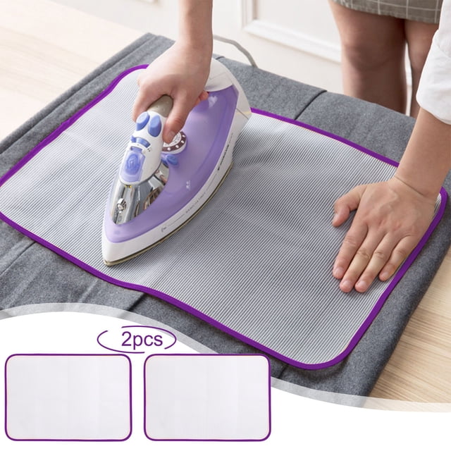 High Temperature Ironing Cloth, Usavan Heat-Resistant Insulating Mesh Ironing Pad, 2PCS 15.7x23.6in Protective Ironing Mat for Clothing Safety Home Use