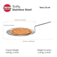 thumbnail image 4 of Roti Tava Argenté en Acier Inoxydable à Trois Plis 22 cm / Tawa Triply en Acier Inoxydable avec Poignée en Acier Inoxydable, Tawa Compatible Induction 3,5 mm (SSTV22), 4 of 4
