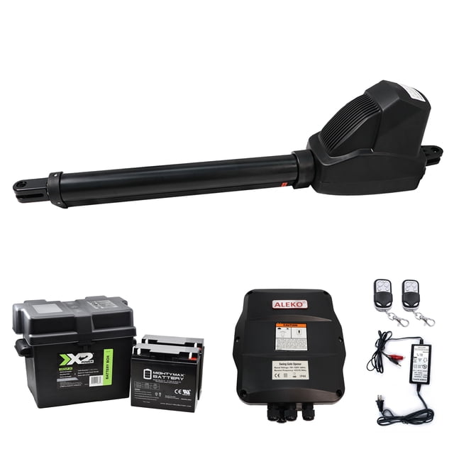 ALEKO Swing Gate Opener Operator for Single Swing Gates up to 880 lb Back Up Kit