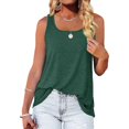 thumbnail image 2 of CHUANK Clearance Ladies Tops Womens Blouses Solid Square Neck V-Neck Summer Sleeveless Tank Tops, 2 of 6
