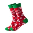 thumbnail image 1 of GDREDA Chaussettes en Laine pour Femmes Chaussettes de Noël pour Femmes Chaussettes Imprimées Chaussettes Longues pour Femmes Chaussettes Fantaisie Funky Mignonnes Chaussettes de Noël Chaussettes Mi-Mollet Rouges,, 1 of 4