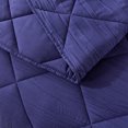 thumbnail image 4 of JML Twin Size Comforter Set 2-Piece - 480GSM Creased Texture Square Design, Navy, 4 of 5
