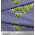 thumbnail image 2 of Soimoi Purple polyester Crepe Fabric Pine Leaves Printed Fabric 1 Yard 52 Inch Wide, 2 of 3