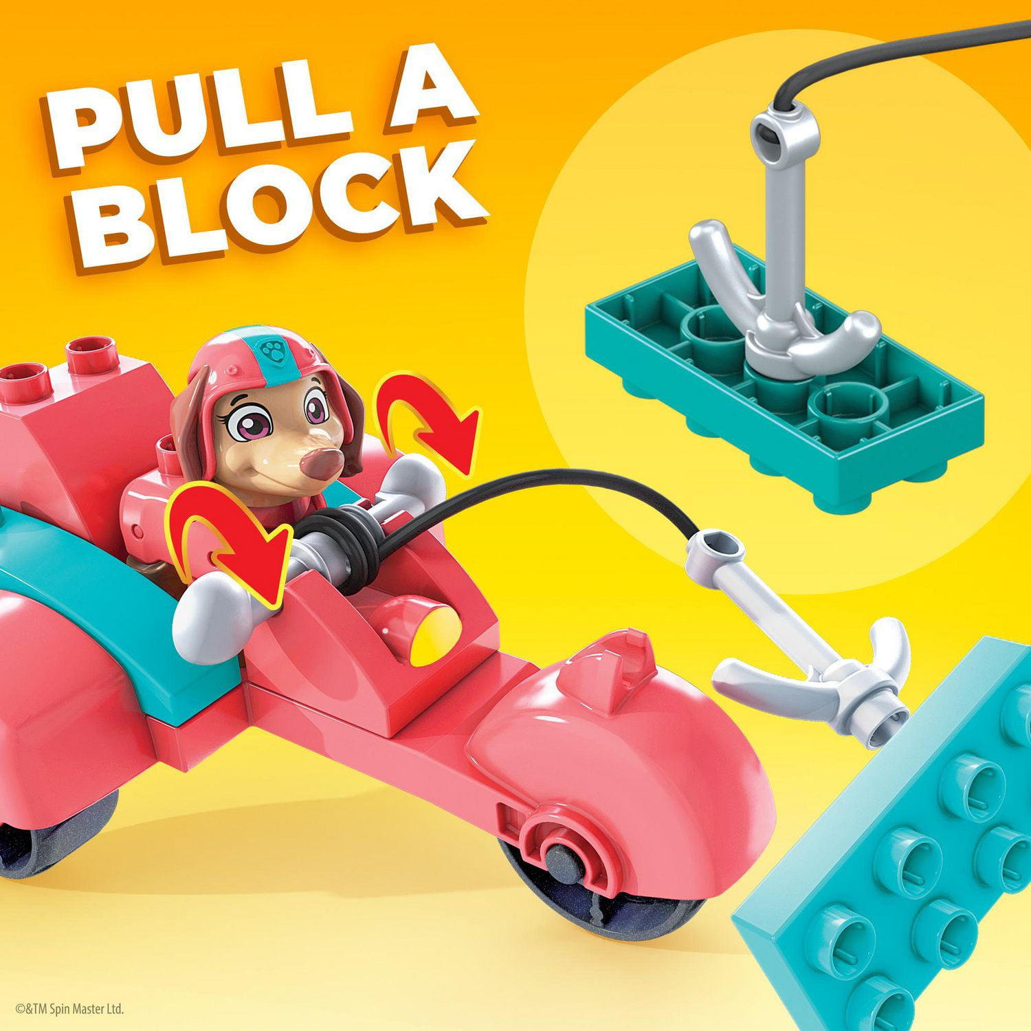 Mega Bloks PAW Patrol Liberty's City Scooter GYH94, Building Toys for Toddlers - 10 Blocks