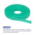 thumbnail image 3 of Uxcell Grosgrain Ribbons with White Dots Ribbon Bow Decoration Crafts Gift Wrapping Wedding Blue Green 25 Yards 3/8 Inch, 3 of 7