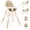 Beige, variant on Babyjoy 6-in-1 Baby High Chair Infant Wooden Convertible Chair with Building Block Table Gray