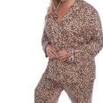 thumbnail image 4 of White Mark Women's Polka Dots Long Sleeve Button-Down Pajama Set, 4 of 5