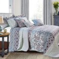 thumbnail image 2 of Home Soft Things Royal Scroll Bedspread, 122" x 106", Teal, 2 of 5