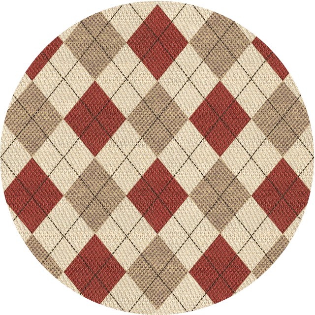 Ahgly Company Tapis Rond Lavable en Machine Intérieur Transitionnel Kaki Or, 8 Pieds Rond