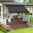 thumbnail image 2 of Outsunny Auvent Rétractable 10 X 5 Pi, Abri Pare-Soleil, Noir, 2 of 10