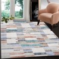thumbnail image 1 of YUSAZENS 9 x 12 Modern Geometric Abstract Area Rug, Farmhouse Soft Foldable Accent Rug for Dorm, Playroom, Apartment, Non-Slip Carpet for Living Room Multi-color, 1 of 6