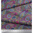 thumbnail image 2 of Soimoi Poly Georgette Fabric Floral & Paisley Print Fabric by The Yard 52 Inch Wide, 2 of 5