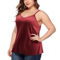 thumbnail image 2 of ohmzyzo Womens Plus Size Tank Tops V Neck Sleeveless Cami Adjustable Spaghetti Strap Camisole Summer Basic Tank Shirts, 2 of 6