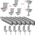thumbnail image 1 of MYG for Solar Panel Mounting Rail Kit Aluminum Profile PV Module Rack System for Flat & Metal Roofs - End Clamps, Middle Clamps, L-Angles Included, 1 of 10
