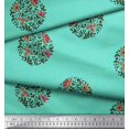 thumbnail image 2 of Soimoi Feuilles de Tissu de Velours & Tissu Imprimé Floral 1 Yard 58 Inch Wide, 2 of 3