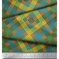 thumbnail image 2 of Soimoi Cotton Voile Fabric Window Pane Check Print Fabric by The Yard 56 Inch Wide, 2 of 3
