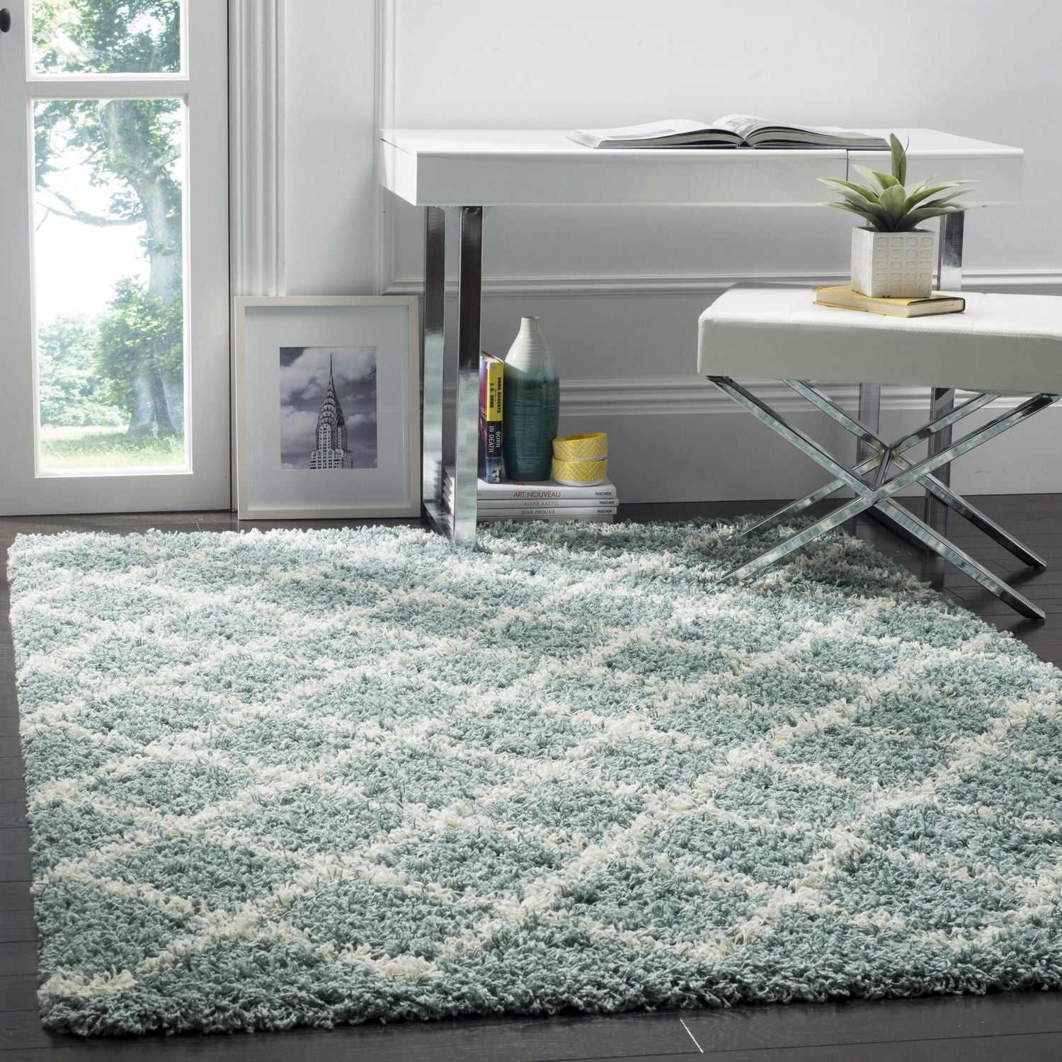 Safavieh Layla Tapis Géométrique Shag